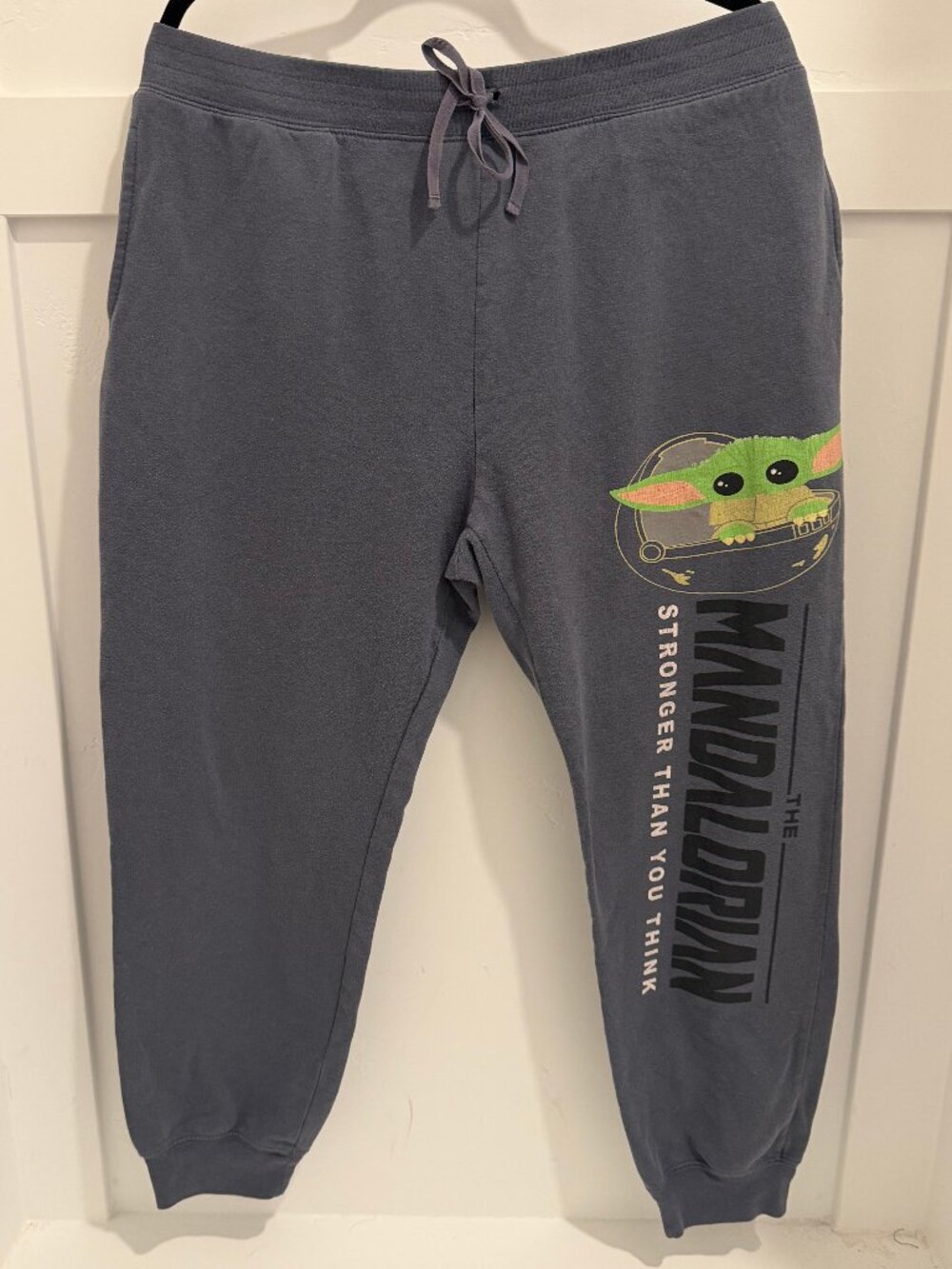 Star Wars The Mandalorian Grogu Joggers XL Gray Baby Yoda Sweatpants